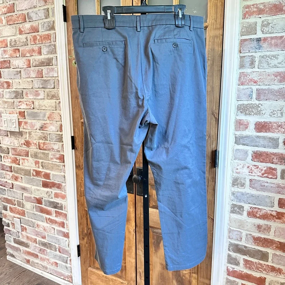 Banana Republic Chino Pants Mens 38x29 Gray Stretch Cotton Casual Trousers